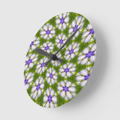 Witte korenbloemen patroon ronde klok (Hoek)