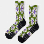 Witte korenbloemen patroon sokken (Links)