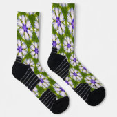 Witte korenbloemen patroon sokken (Rechts)