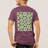 Witte korenbloemen patroon Tri-Blend shirt (Achterkant)