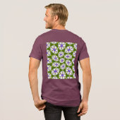 Witte korenbloemen patroon Tri-Blend shirt (Voorkant)