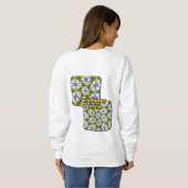 Witte korenbloemen patroon trui (Achterkant volledig)