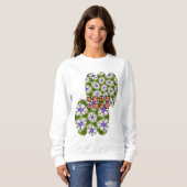 Witte korenbloemen patroon trui (Voorkant volledig)