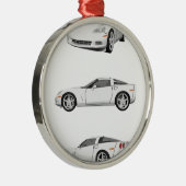 Witte korvet: metalen ornament (Rechts)