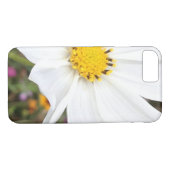 Witte Kosmos Bloem iPhone Case (Achterkant (Horizontaal))