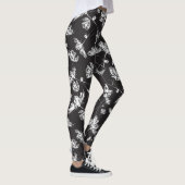 Witte kosmos bloemen: geïsoleerd patroon. leggings (Rechts)