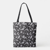 Witte kosmos bloemen: geïsoleerd patroon. tote bag (Achterkant)