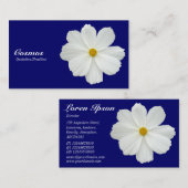 Witte kosmos - Donkerblauw 00066 Visitekaartje (Voorkant / Achterkant)