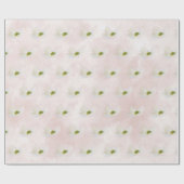 Witte kosmos op zwarte roze cadeaupapier (Vlak)