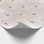 Witte kosmos op zwarte roze cadeaupapier (Hoek)