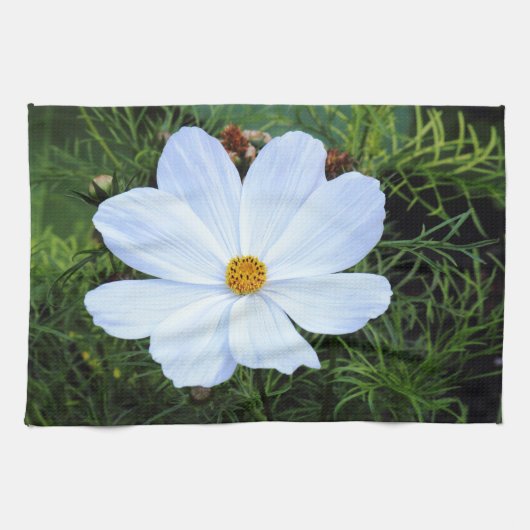 Witte kosmos theedoek (Horizontaal)