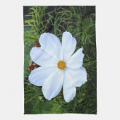 Witte kosmos theedoek (Verticaal)