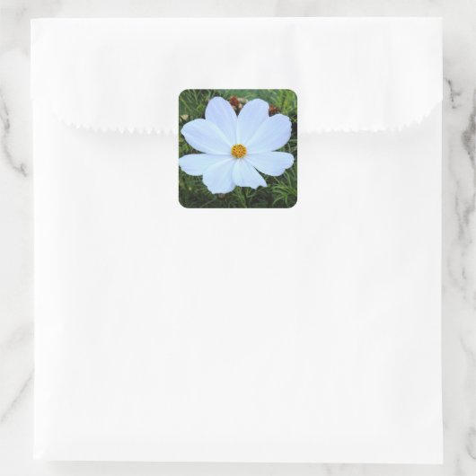 Witte kosmos vierkante sticker (Tas)