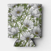 Witte kosmosbloemen blikjeskoeler (Voorkant)