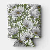 Witte kosmosbloemen blikjeskoeler (Achterkant)