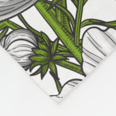 Witte kosmosbloemen fleece deken (Hoek)
