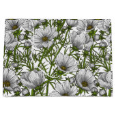 Witte kosmosbloemen groot cadeauzakje (Voorkant)