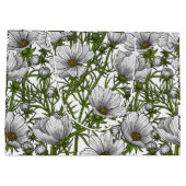 Witte kosmosbloemen groot cadeauzakje (Achterkant)