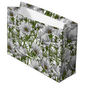 Witte kosmosbloemen groot cadeauzakje (Voorkant Gekanteld)