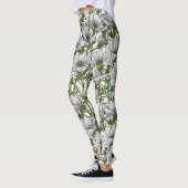 Witte kosmosbloemen leggings (Links)