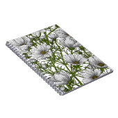 Witte kosmosbloemen notitieboek (Rechterzijde)