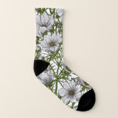 Witte kosmosbloemen sokken (Rechts - buiten)