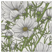 Witte kosmosbloemen stof (Close Up)
