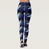 witte kraaien blauw-zwart leggings (Achterkant)