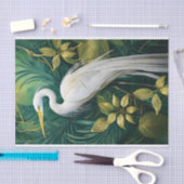 Witte kraan botanisch ontwerp, elegant tropisch tissuepapier (Craft)