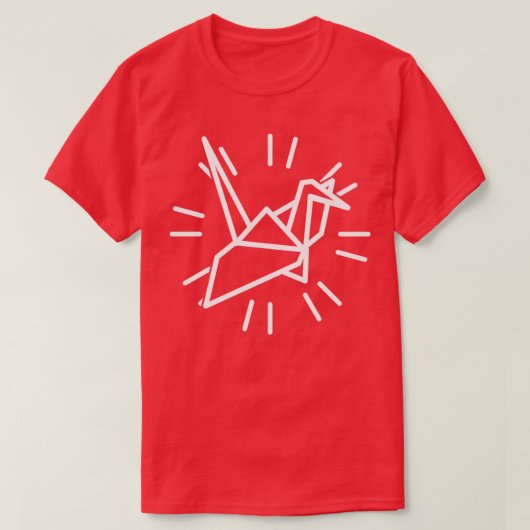 Witte kraan en linnen t-shirt (Design voorkant)