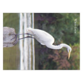 Witte kraanband tafelkleed (Voorkant (Horizontaal))