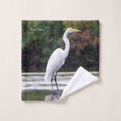 Witte kraandoekset bad handdoek (Wasdoekje)