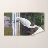 Witte kraandoekset bad handdoek (Handdoek)
