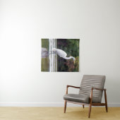 Witte kraantapijten wandkleed (In Situ (horizontaal))