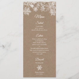 Witte & Kraft Sneeuwvlokken Elegante Winter Kerstm Menu