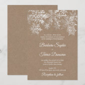 Witte & Kraft Sneeuwvlokken Kerstmis Winter Bruilo Kaart (Voorkant / Achterkant)