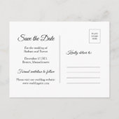 Witte & Kraft Sneeuwvlokken Winter Save the Date Aankondigingskaart (Achterkant)