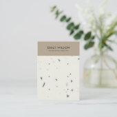 WITTE KRAFT TERRAZZO 3 STUD OORBEL DISPLAY KAART VISITEKAARTJE (Staand voorkant)