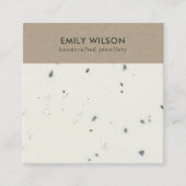 WITTE KRAFT TERRAZZO STUD EARRING DISPLAY CARD VIERKANTE VISITEKAARTJE (Voorkant)