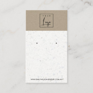 WITTE KRAFT TERRAZZO STUD EARRING DISPLAY CARD VISITEKAARTJE