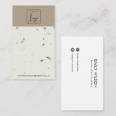 WITTE KRAFT TERRAZZO STUD EARRING DISPLAY CARD VISITEKAARTJE (Voorkant / Achterkant)