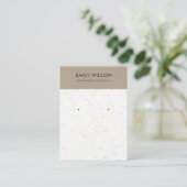 WITTE KRAFT TERRAZZO STUD OORBEL DISPLAY KAART VISITEKAARTJE (Staand voorkant)