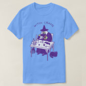 Witte krafts Witchcraft Halloween Spooky Black Cat T-shirt (Design voorkant)