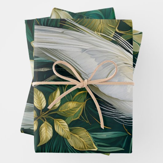 Witte kranen & Gardenia's, Coconut Grove Inpakpapier Vel (In situ)