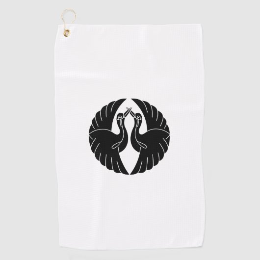 witte kranen golfhanddoek (Voorkant)