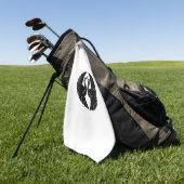 witte kranen golfhanddoek (Groen)