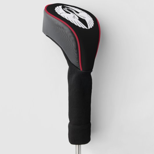 witte kranen golfheadcover (Schuin)