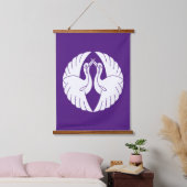 witte kranen hangend wandkleed (Slaapkamer)