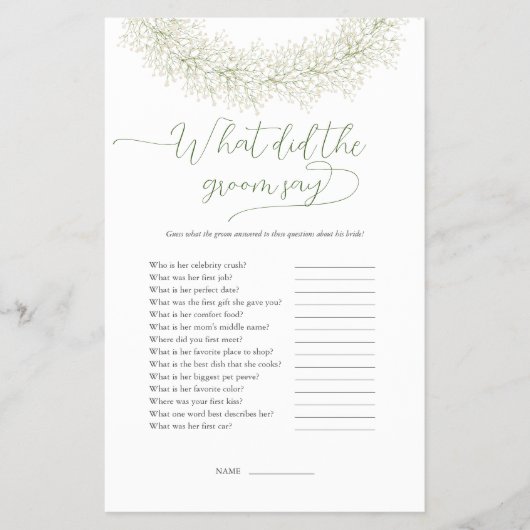 Witte Krans Wat zei de Bruidegom Gamefolder Flyer (Voorkant)