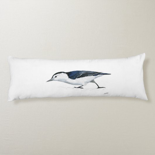 Witte kreeft Nuthatch Lichaamskussen (Achterkant)